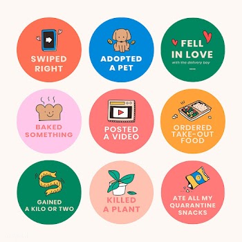 Self quarantine social media story bingo design elements set | Free  illustration - 2318224