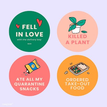Self quarantine social media story bingo design elements set vector | Free  vector - 2318232