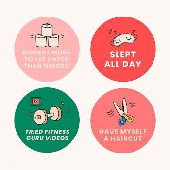 Self quarantine social media story bingo design elements set vector | Free  vector - 2318234
