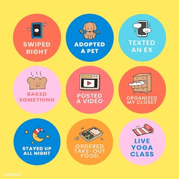 Self quarantine social media story bingo design elements set vector | Free  vector - 2318242