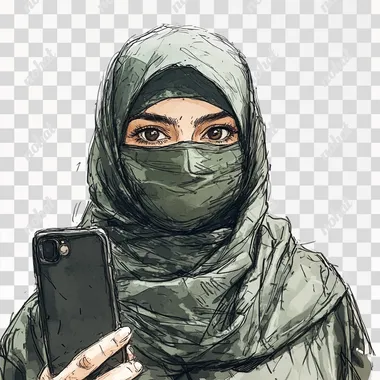 Selfie Moment: A Young Saudi Lady in Niqaab