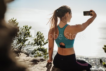 Selfie on cliff top