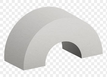Semi-circle png, 3D geometrical shape | Free PNG Sticker - rawpixel