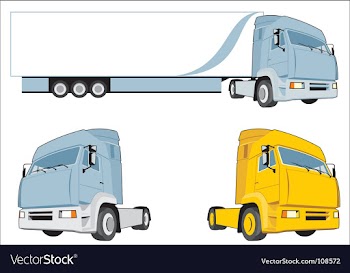 Semi truck vector image