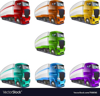Semi truck vector image