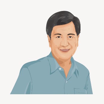 Senior Asian man sticker, smiling | Free Vector - rawpixel