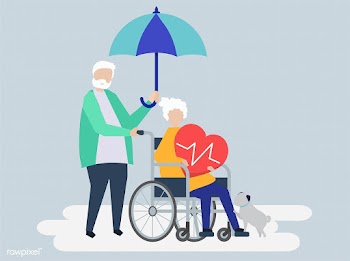 Senior couple with health insurance-related i.. | Free stock vector - 480808