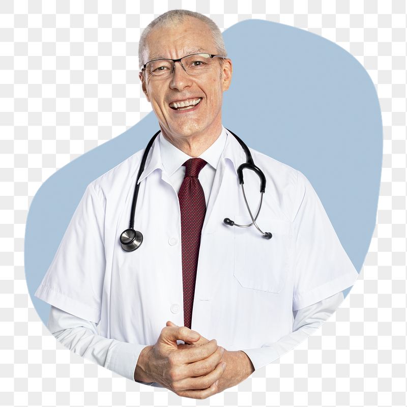 Senior doctor png badge sticker, | Free PNG - rawpixel