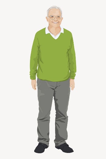 Senior man character, full body | Free Vector - rawpixel