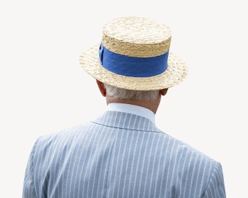 Senior man in boater hat | Free PSD - rawpixel