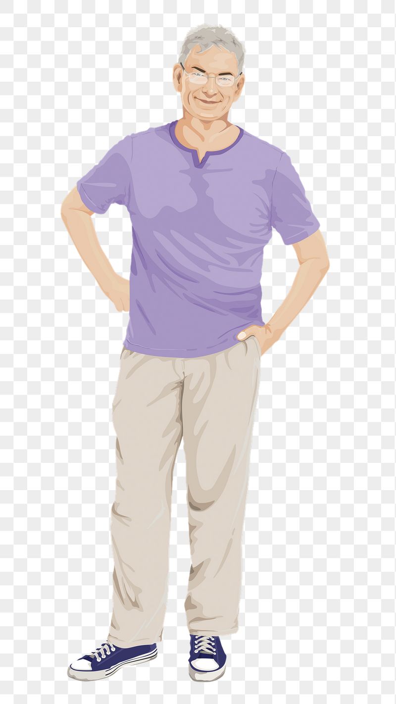 Senior man png sticker, full | Free PNG - rawpixel