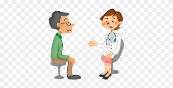 Senior Man Receiving A Medical Consultation With Female - Senior Man Receiving A Medical Consultation With Female