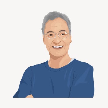 Senior man sticker, smiling character | Free Vector - rawpixel