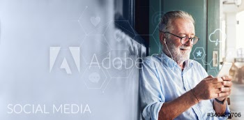 Senior man using his phone