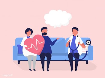 Senior people getting a checkup at a hospital | Free stock vector - 478587