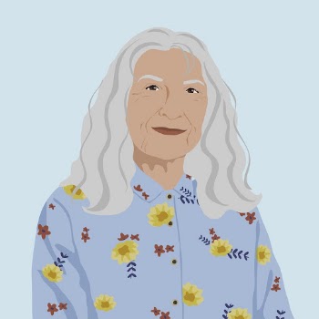 Senior woman clipart, aesthetic illustration | Free Photo Illustration - rawpixel