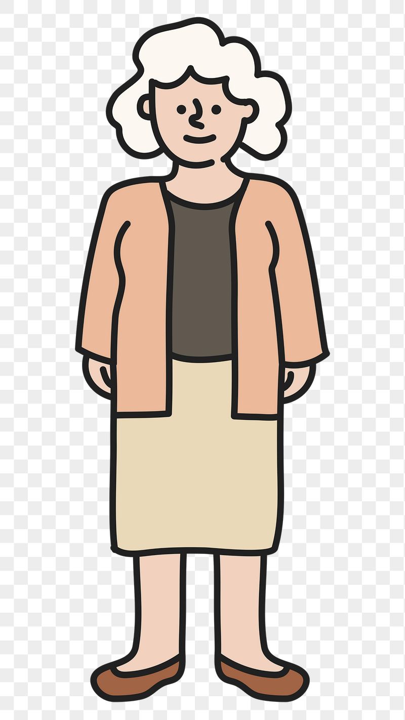 Senior woman png sticker, grandmother | Free PNG Illustration - rawpixel