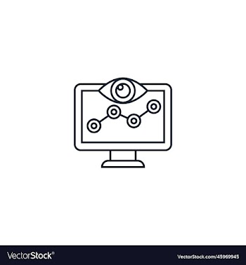 seo monitoring creative icon line multicolored