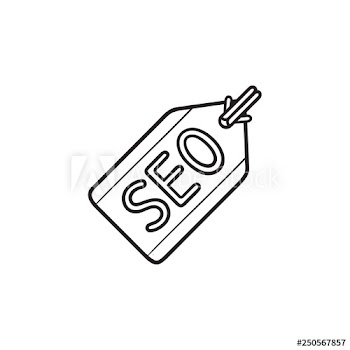 SEO tag hand drawn outline doodle icon