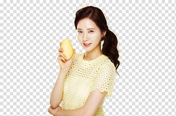 SEOHYUN, woman holding mango fruit transparent background PNG clipart