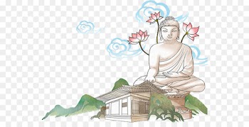 Seokguram Buddhahood Buddharupa Illustration - Retro temple 
