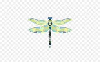 September Calendar Wall decal Wallpaper - Hand-painted cartoon dragonfly polygon 