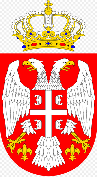Serbia and Montenegro Coat of arms of Serbia Symbol - Foreign fine badge design vector 