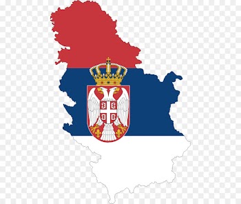 Serbia and Montenegro Flag of Serbia Map - stroke 