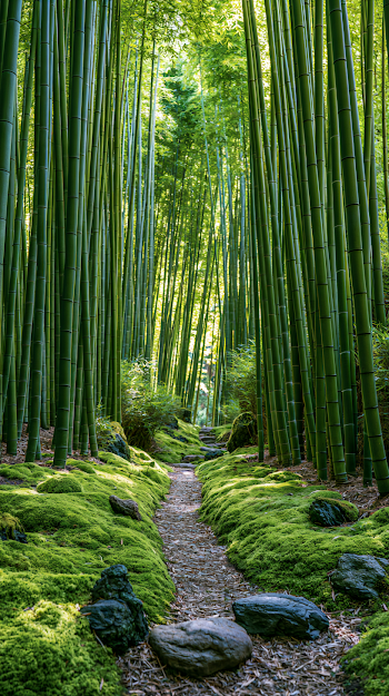 Serene Bamboo Garden Pathway