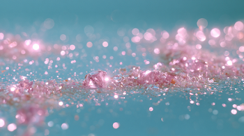 Serene Blue Surface with Glitter Particles