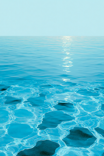 Serene Clean Water with Soft Gradient Background