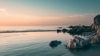 Serene Coastal Sunset