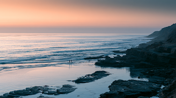 Serene Coastal Sunset