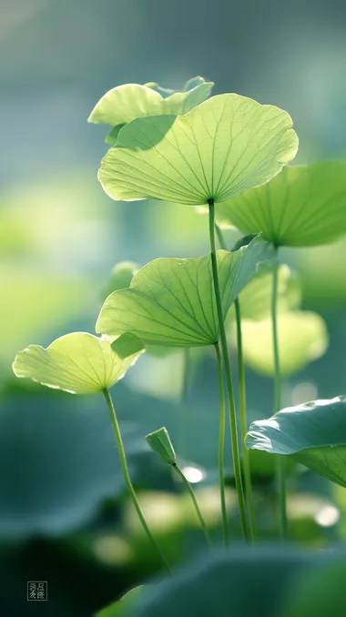 Serene Early Summer Lotus Leaves Serene Early Summer Lotus Leaves