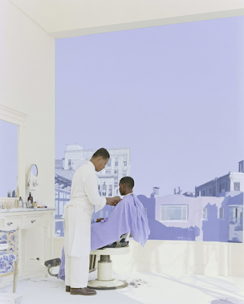 Serene Elegance in a Modern Barbershop