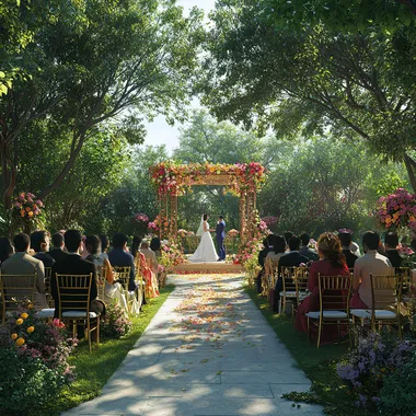 Serene Garden Wedding: A Joyful Outdoor Celebration Serene Garden Wedding: A Joyful Outdoor Celebration