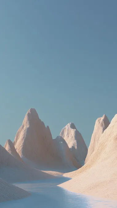 Serene Minimalist 3D Abstract Landscape Serene Minimalist 3D Abstract Landscape