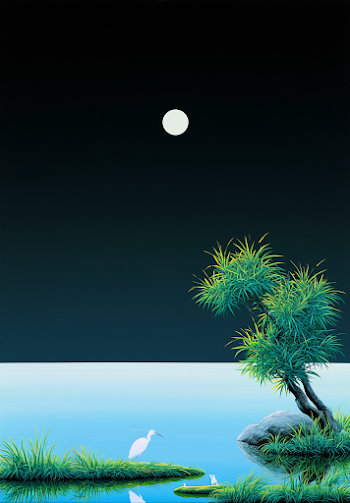 Serene Night by the Lake