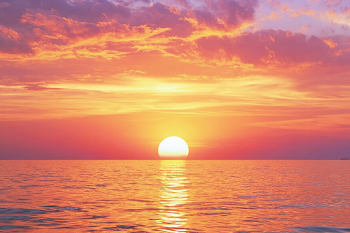 Serene Ocean Sunset Landscape
