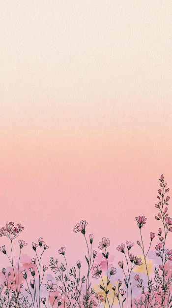 Serene Pastel Wildflower Gradient