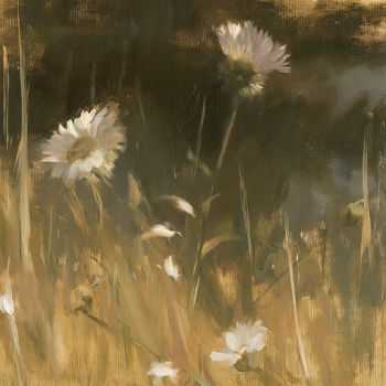 Serene Sepia Sketch of Wildflowers