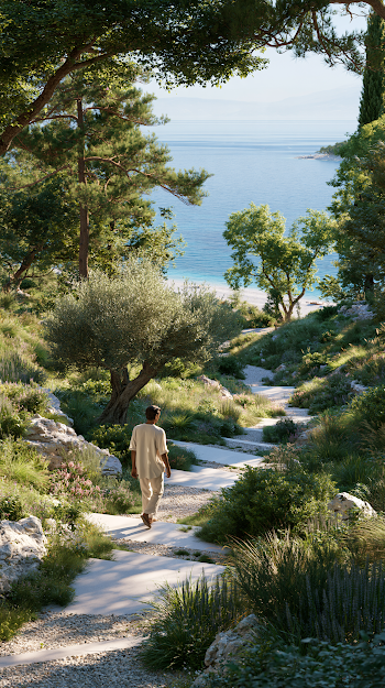 Serene Stroll in a Zen Garden