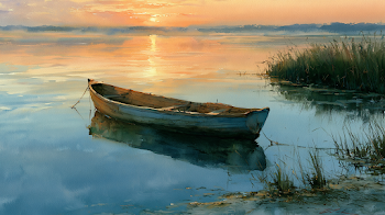 Serene Sunrise Over a Reflective Lake