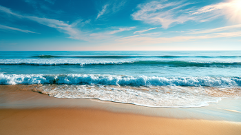 Serene Tropical Beach at Sunrise