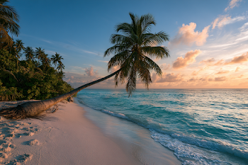 Serene Tropical Beach at Sunset