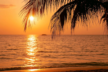 Serene Tropical Ocean Sunset