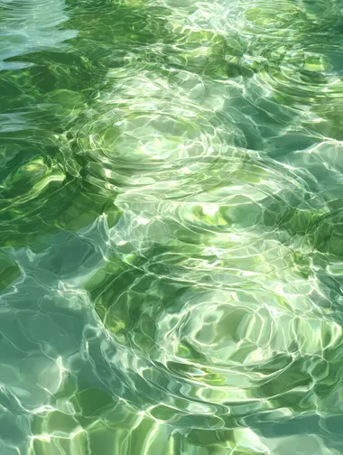 Serene Water Ripples with Light Green Background Serene Water Ripples with Light Green Background