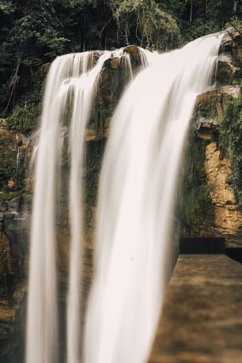 Serene Waterfall Cascading Down Rocks