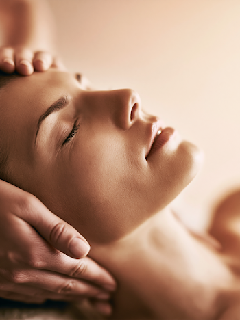 Serene Woman Enjoying a Luxurious Spa Massage