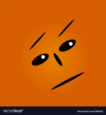 Serious face vector image